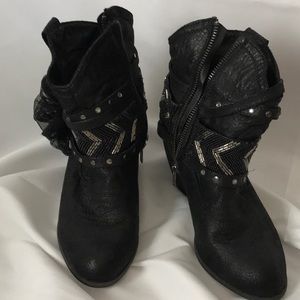 Not Rated Black Jeweled Booties